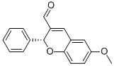 2H-1-BENZOPYRAN-3-CARBOXALDEHYDE, 6-METHOXY-2-PHENYL-, (2R)- Struktur