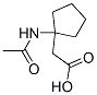 Cyclopentaneacetic  acid,  1-(acetylamino)- 结构式