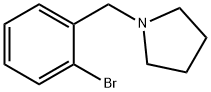 1-(2-ブロモベンジル)ピロリジン 化学構造式