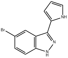 5-溴-3-(1H-吡咯-2-基)-1氢-吲唑 结构式