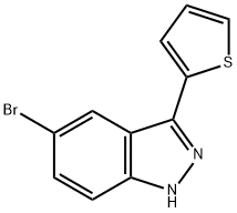 5-溴-3-(噻吩-2-基)-1氢-吲唑 结构式