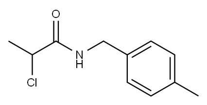 2-氯-N-[(4-甲基苯基)甲基]丙酰胺, 91131-15-6, 结构式