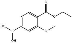 4-エトキシカルボニル-3-メトキシフェニルボロン酸 化学構造式