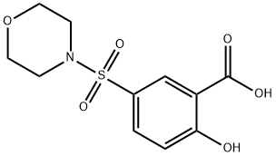 2-ヒドロキシ-5-(モルホリン-4-イルスルホニル)安息香酸 化学構造式