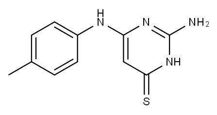 2-amino-6-[(4-methylphenyl)amino]-1H-pyrimidine-4-thione Structure