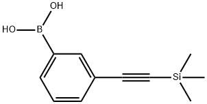 (3-((三甲基甲硅烷基)乙炔基)苯基)硼酸,911424-44-7,结构式