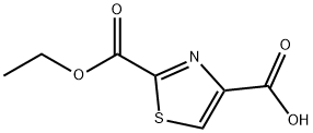 2-(エトキシカルボニル)-1,3-チアゾール-4-カルボン酸 化学構造式