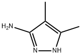 3,4-ジメチル-1H-ピラゾール-5-アミン 化学構造式