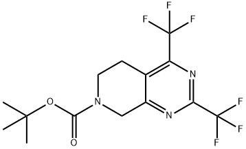 2,4-bis-trifluoromethyl-5,8-dihydro-6H-pyrido[3,4-d]pyrimidine-7(8H)-carboxylic acid t-butyl ester Structure