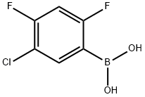 5-クロロ-2,4-ジフルオロフェニルボロン酸 化学構造式