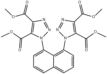 1,1'-(Naphthalene-1,8-diyl)bis(1H-1,2,3-triazole-4,5-dicarboxylic acid dimethyl) ester Struktur