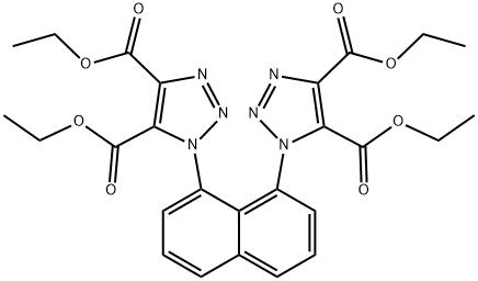 1,1'-(Naphthalene-1,8-diyl)bis(1H-1,2,3-triazole-4,5-dicarboxylic acid diethyl) ester Struktur