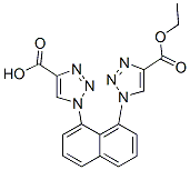 1,1'-(1,8-ナフタレンジイル)ビス(1H-1,2,3-トリアゾール-4-カルボン酸エチル) 化学構造式