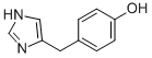 4-[(1H-咪唑-4-基)甲基]苯酚 结构式