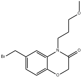 6-溴甲基-4-(3-甲氧基丙基)-4H-苯并[1,4]恶嗪-3-酮,911705-42-5,结构式
