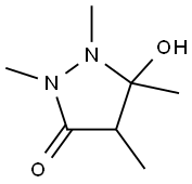 3-Pyrazolidinone,  5-hydroxy-1,2,4,5-tetramethyl- Structure