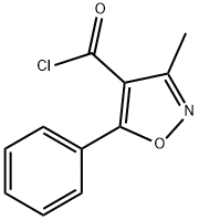 3-メチル-5-フェニル-4-イソオキサゾールカルボニルクロリド 化学構造式