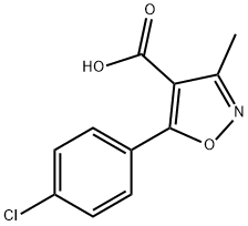 5-(4-Chloro-phenyl)-3-methyl-isoxazole-4-carboxylicacid Struktur