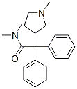 N,N-dimethyl-2-(1-methylpyrrolidin-3-yl)-2,2-diphenyl-acetamide 化学構造式