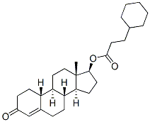 17β-[(3-シクロヘキシルプロピオニル)オキシ]エストラ-4-エン-3-オン 化学構造式