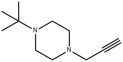 1-(2-甲基-2-丙基)-4-(2-丙炔-1-基)哌嗪, 91211-39-1, 结构式