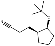 Cyclopentanepropanenitrile, 2-(1,1-dimethylethoxy)-, cis- (9CI) Structure