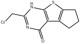 2-(CHLOROMETHYL)-3,5,6,7-TETRAHYDRO-4H-CYCLOPENTA[4,5]THIENO[2,3-D]PYRIMIDIN-4-ONE Struktur