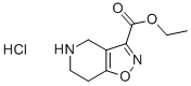 Isoxazolo[4,5-c]pyridine-3-carboxylic acid, 4,5,6,7-tetrahydro-, ethyl ester, monohydrochloride Structure