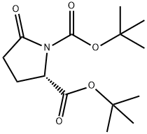 N-(tert-ブトキシカルボニル)-L-ピログルタミン酸 tert-ブチル 化学構造式