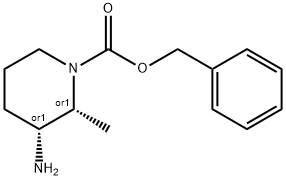cis-3-Amino-2-methyl-N-Cbz-piperidine Struktur