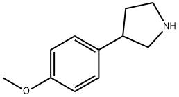 3-(4-甲氧基苯基)吡咯烷, 91246-26-3, 结构式
