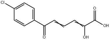 2-hydroxy-6-oxo-6-(4'-chlorophenyl)hexa-2,4-dienoic acid 结构式