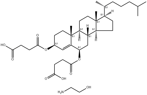 Cholest-4-ene-3,6-diol, bis(hydrogen butanedioate) Struktur