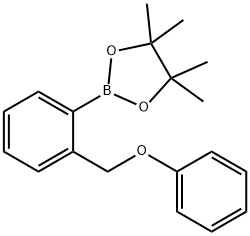 4,4,5,5-テトラメチル-2-[2-(フェノキシメチル)フェニル]-1,3,2-ジオキサボロラン 化学構造式