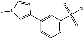 3-(1-メチル-1H-ピラゾール-3-イル)ベンゼンスルホニルクロリド 化学構造式