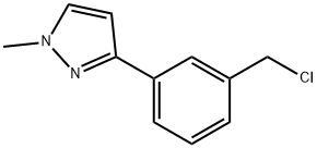3 - [3 - (氯甲基)苯基] - 1 -甲基- 1H -吡唑, 912569-61-0, 结构式
