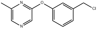 2-[3-(クロロメチル)フェノキシ]-6-メチルピラジン 化学構造式