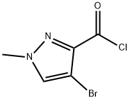 4-溴-1-甲基-1H-吡唑-3-甲酰氯, 912569-70-1, 结构式