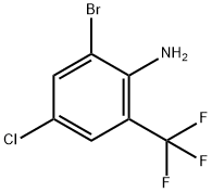 2-溴-4-氯-6-三氟甲基苯胺 结构式
