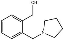 (2-ピロリジン-1-イルメチルフェニル)メタノール 化学構造式
