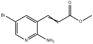 3-(2-アミノ-5-ブロモ-ピリジン-3-イル)-アクリル酸 メチル エステル 化学構造式