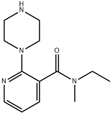 N-乙基-N-甲基-2-哌啶基-1-烟酰胺 结构式