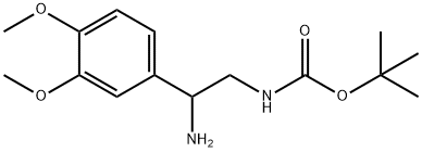 [2-AMINO-2-(3,4-DIMETHOXY-PHENYL)-ETHYL]-CARBAMIC ACID TERT-BUTYL ESTER 结构式
