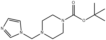 4-IMIDAZOL-1-YLMETHYL-PIPERAZINE-1-CARBOXYLIC ACID TERT-BUTYL ESTER Struktur
