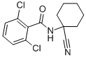 2,6-DICHLORO-N-(1-CYANO-CYCLOHEXYL)-BENZAMIDE, 912763-58-7, 结构式