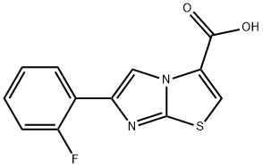 6-(2-フルオロフェニル)イミダゾ[2,1-B][1,3]チアゾール-3-カルボン酸 化学構造式