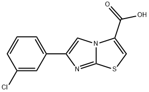 6-(3-CHLORO-PHENYL)-IMIDAZO[2,1-B]THIAZOLE-3-CARBOXYLIC ACID 结构式