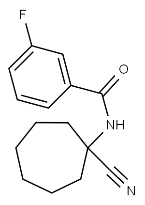 N-(1-CYANO-CYCLOHEPTYL)-3-FLUORO-BENZAMIDE Structure