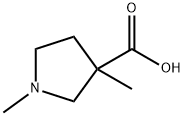 1,3-ジメチルピロリジン-3-カルボン酸 化学構造式