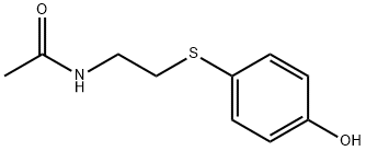 4-[[2-[(アセチル)アミノ]エチル]チオ]フェノール 化学構造式